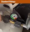 Universal Propane Tank Gauge for 5-40 Pound LP Tanks | Gas Level Indicator for Grill, Heater, RV Camper, QCC1 Connection