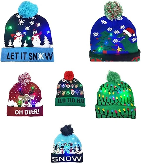 🎁 Christmas Sale 49% OFF- Christmas LED Light Knitted Beanies