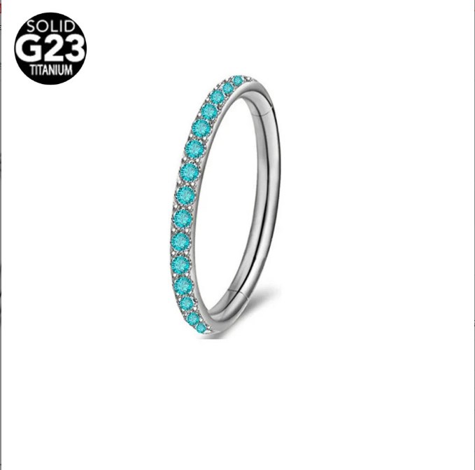 Buy 3 Get 2 Free-Titanium Micro Gem Hinged Nose Hoop