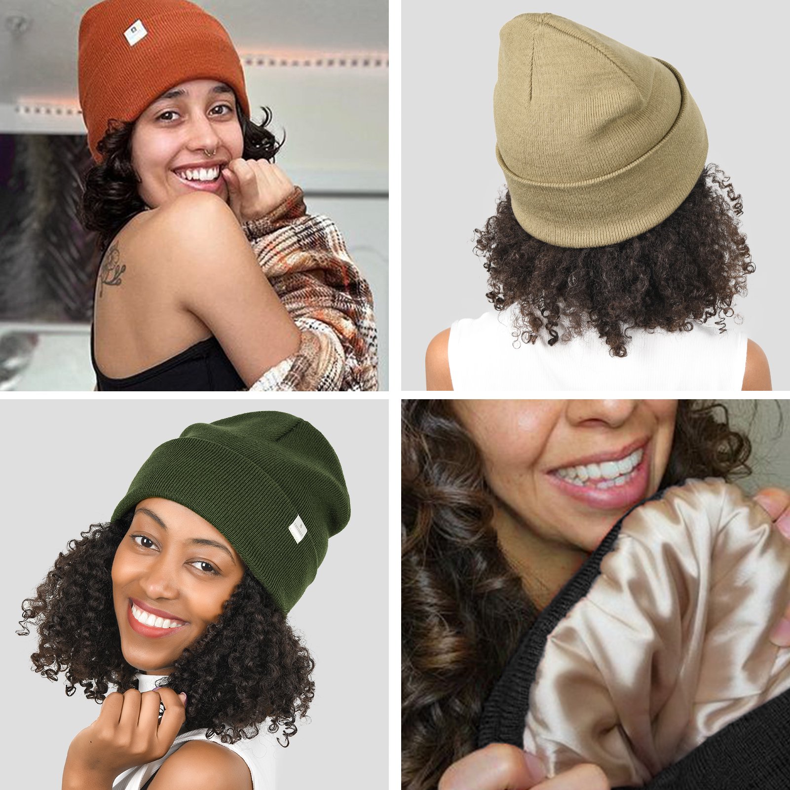 (🎄Christmas Sales 49% OFF) ✨️Satin Lined Winter Beanie Hat