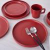 Stone Lain Coupe Dinnerware Set, Service For 4, Black Matte