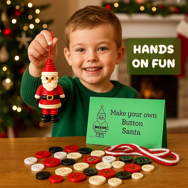 ☃️ DIY Button Snowman Decoration Kit | Handmade Christmas Craft | Fun for Kids & Adults | Perfect Holiday Gift👍🔥 99% of people would buy this option Full range of styles (6-pack)
