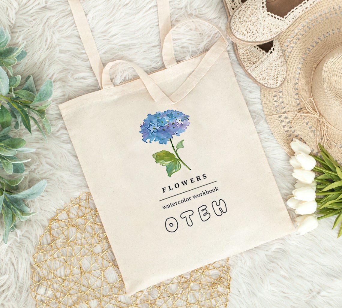 𝙊𝙏𝙀𝙃® Watercolor Canvas bag-Flowers