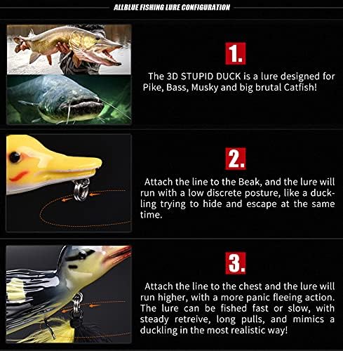 🦆3D Stupid Duck Topwater Fishing Lure