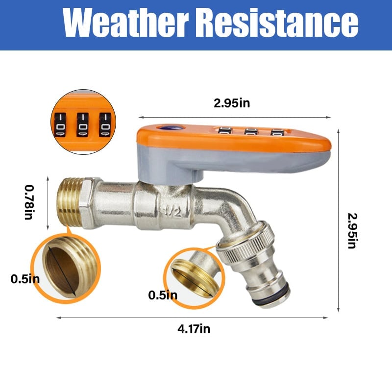 🔥1/2'' Freeze-proof faucet with password lock