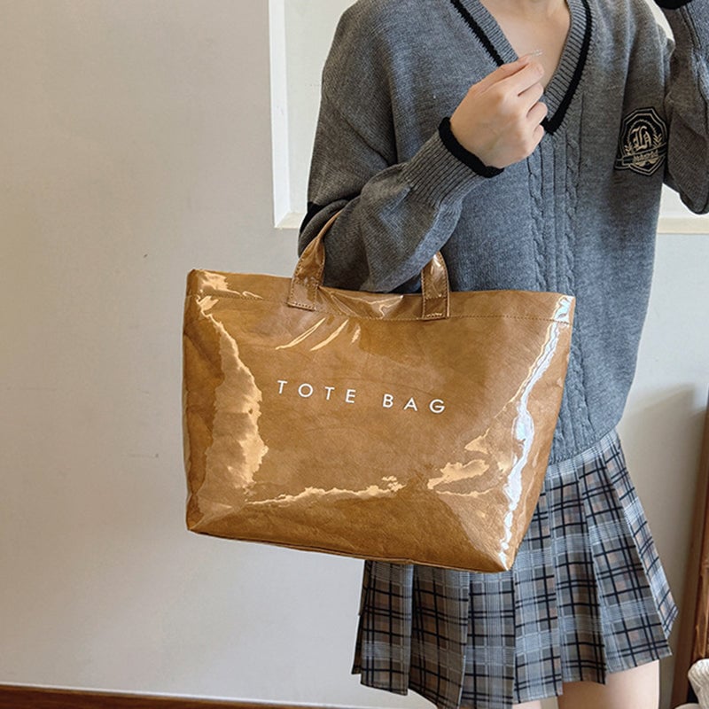 🔥Damen-Einkaufstasche mit Buchstaben-Print👜