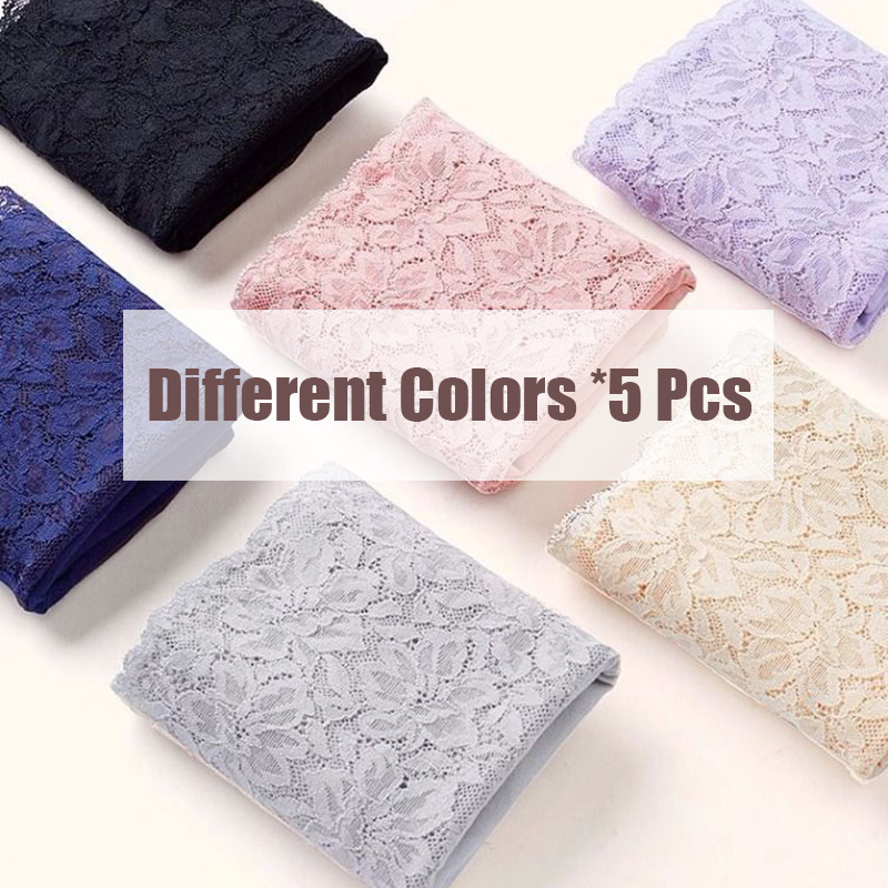 Friashion®[Buy 1 Get 5(5pcs)]Women's High Waist Cotton Lace Panties