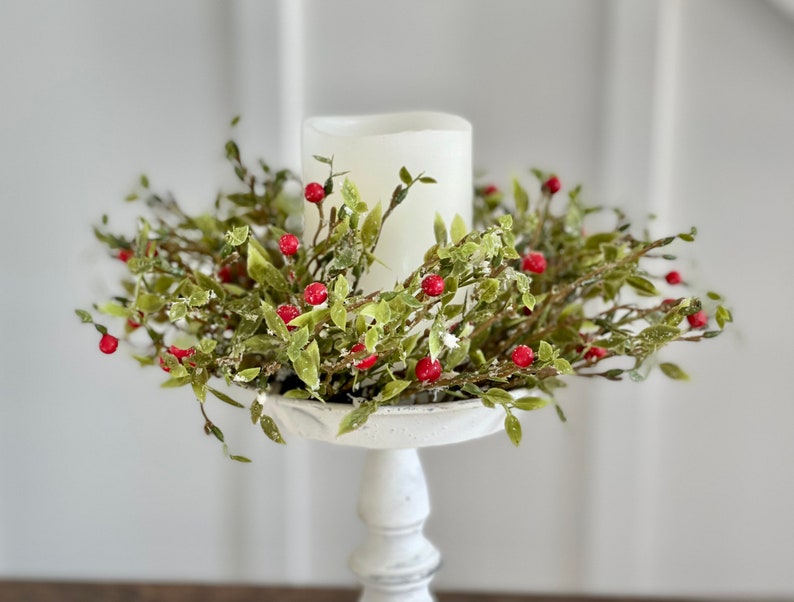 🍁Fall Harvest Sale: 60% OFF! Farmhouse Christmas Candle Ring,Christmas Decoration For Candle
