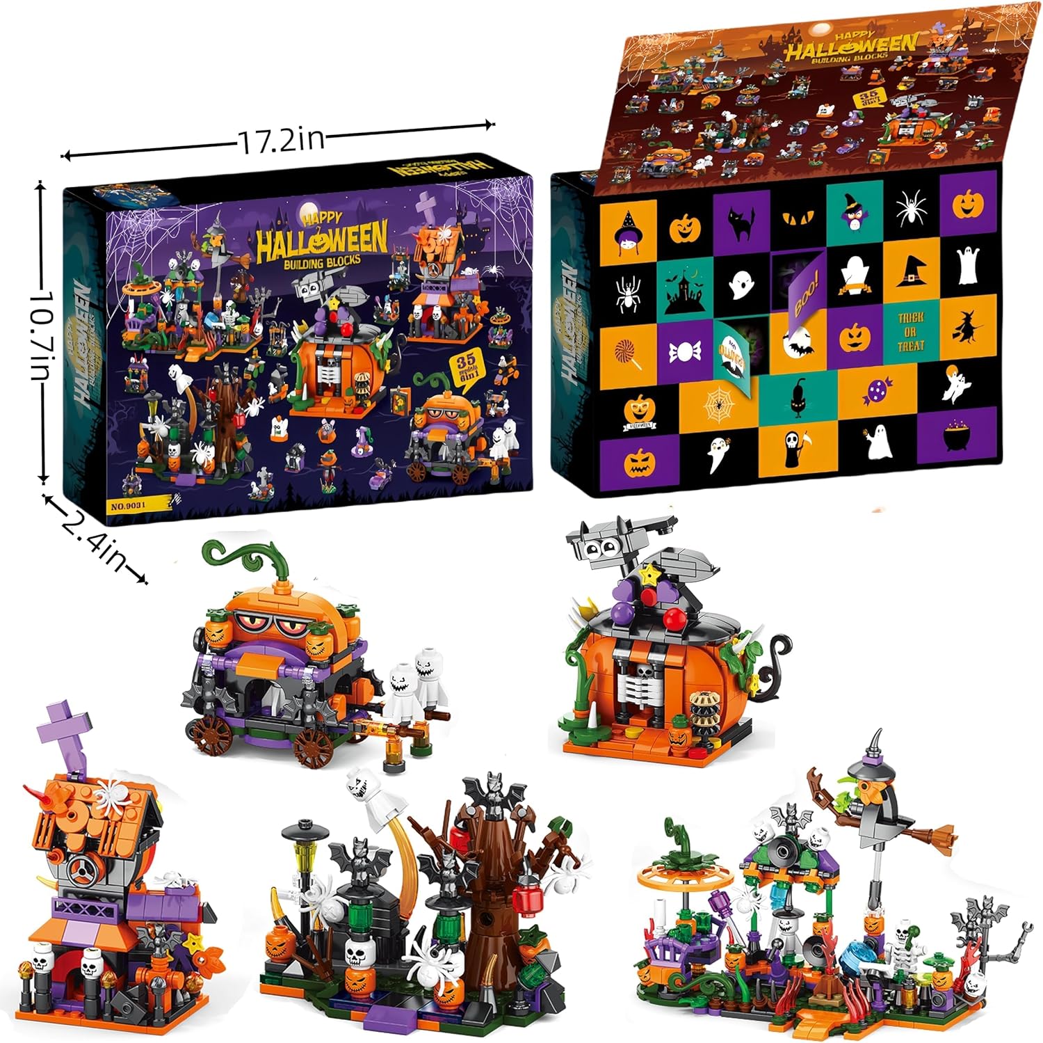 🔥HOT SALE-2025 Halloween Advent Calendar Building Block Gift🎃
