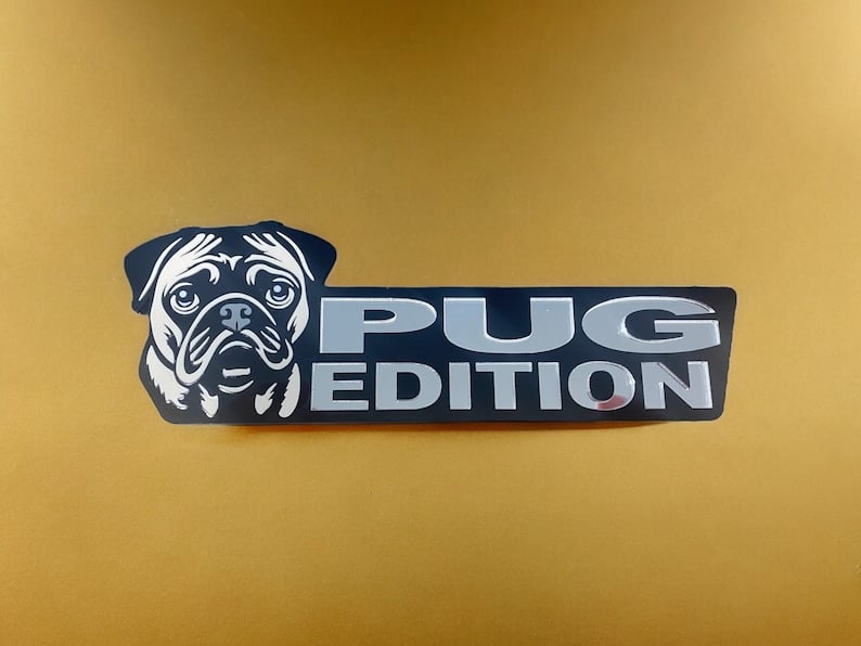 Laser-Cut Dog Car Emblem