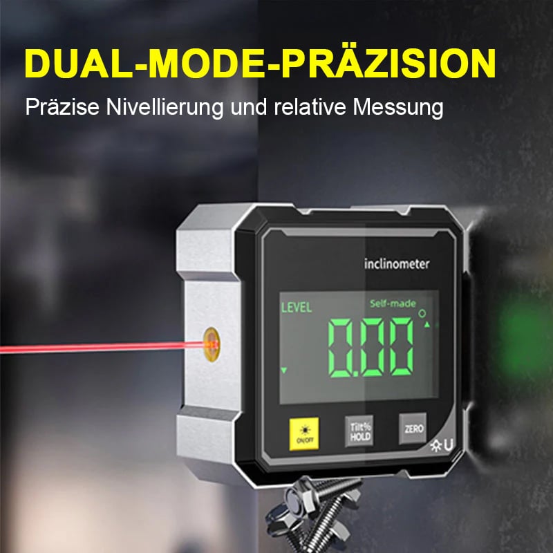 🔥Heißer Verkauf - 49% Rabatt📐 4-seitiger magnetischer digitaler Winkelmesser mit Laser