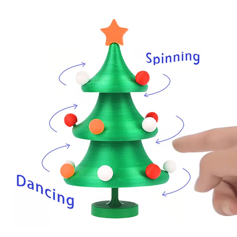 🎄TikTok Christmas Sale - 70% OFF✨3D Printed Dancing Christmas Tree Decompression Toy