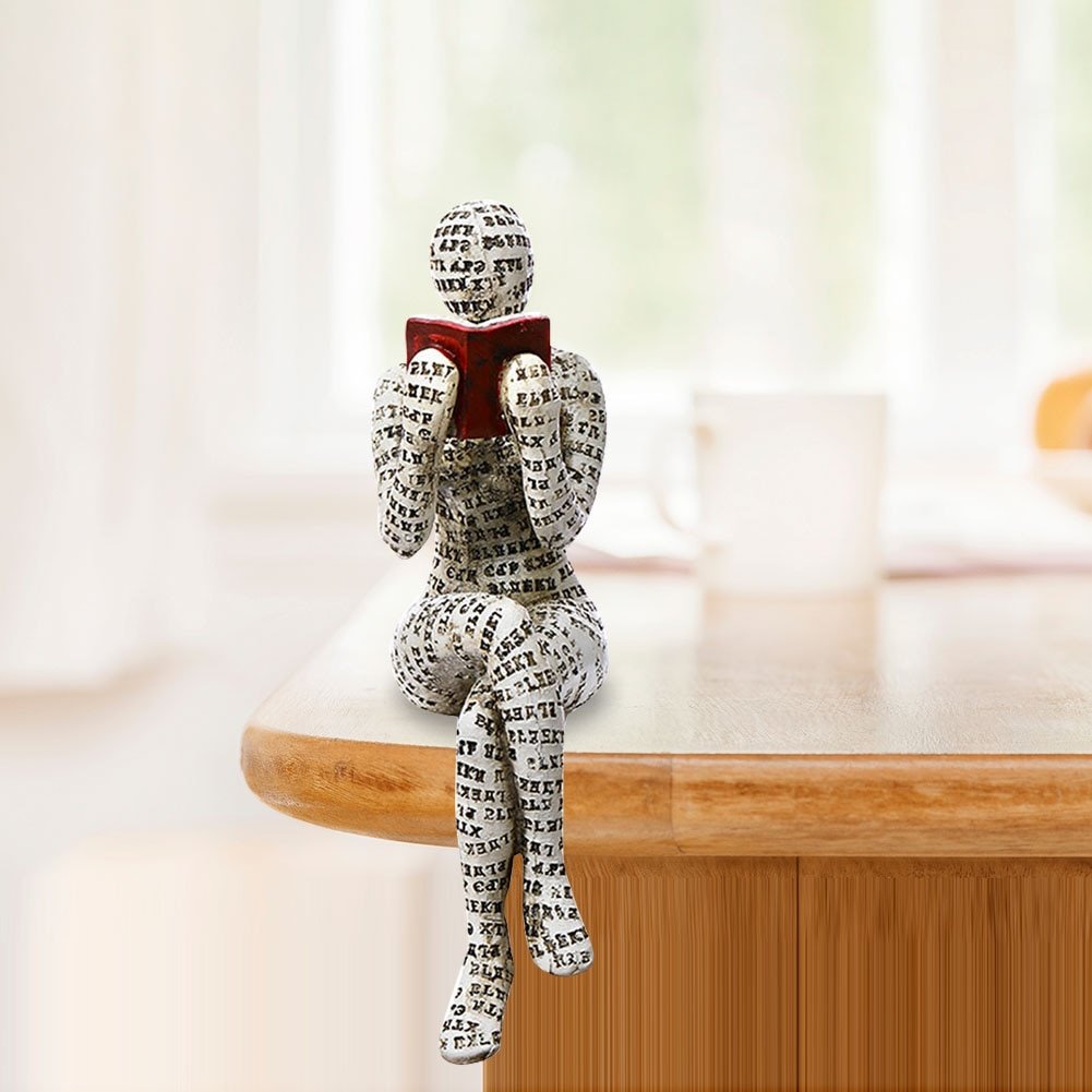 Nordic Modern Reading Woman Statue