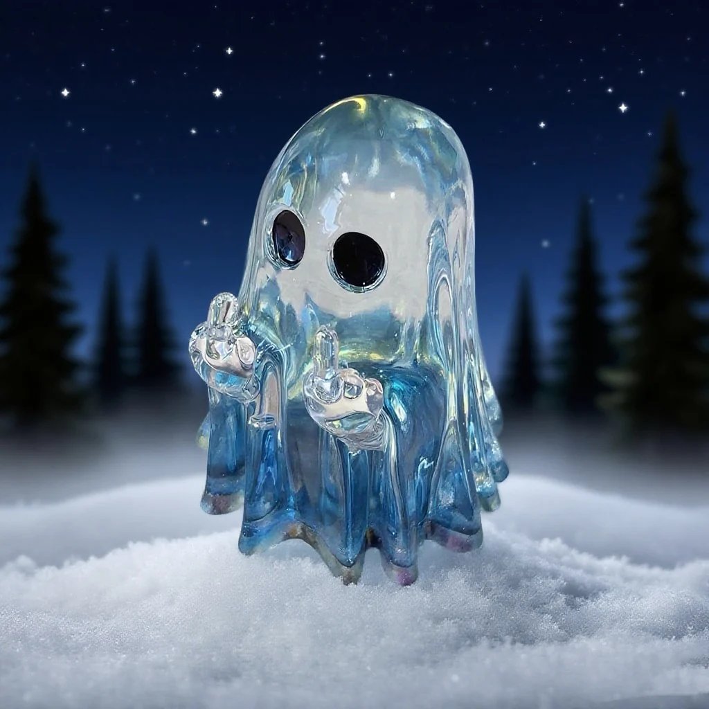🔥Last Day 49% OFF - Handmade Middle Finger Ghost Ornament Resin Mold👻