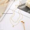 Tewiky Diamond Necklaces for Women, Dainty Gold Necklace 14k Gold Plated Long Lariat Necklace Simple Gold CZ Diamond Choker Necklaces for Women Trendy Gold Necklace Jewelry Gifts for Girls