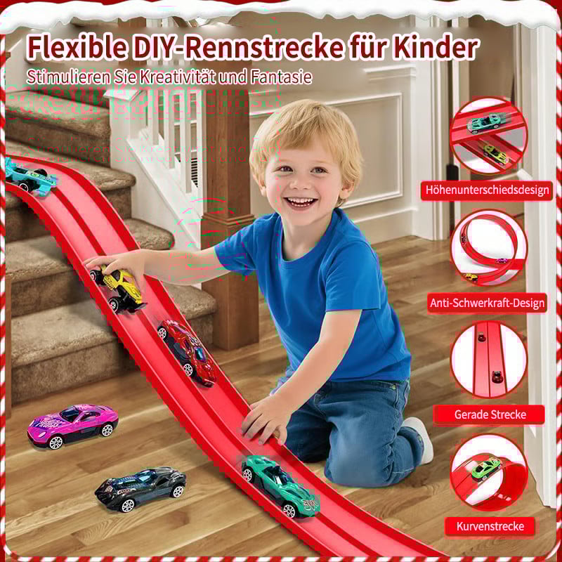 🔥Letzter Tag Verkauf 49% Rabatt🎁 Weihnachten 2025 Überraschungsgeschenk: DIY flexibles Rennbahn-Spielzeug 🚗