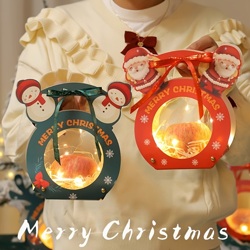 (🎅Early Christmas Sale - 50% OFF) Creative Christmas Gift Bags with String Lights and Greeting Cards