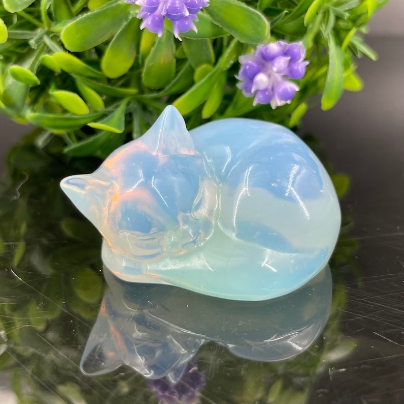 🥰HOT SALE on Mother's Day🐱 Natural Quartz Crystal Sleeping Cat Decoration