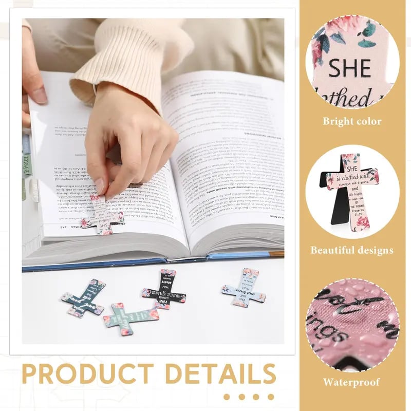 🔥Last Day 50% OFF - 📖Magnetic Cross Bookmarks Gifts for Bible Study, Readers, Teachers, Students