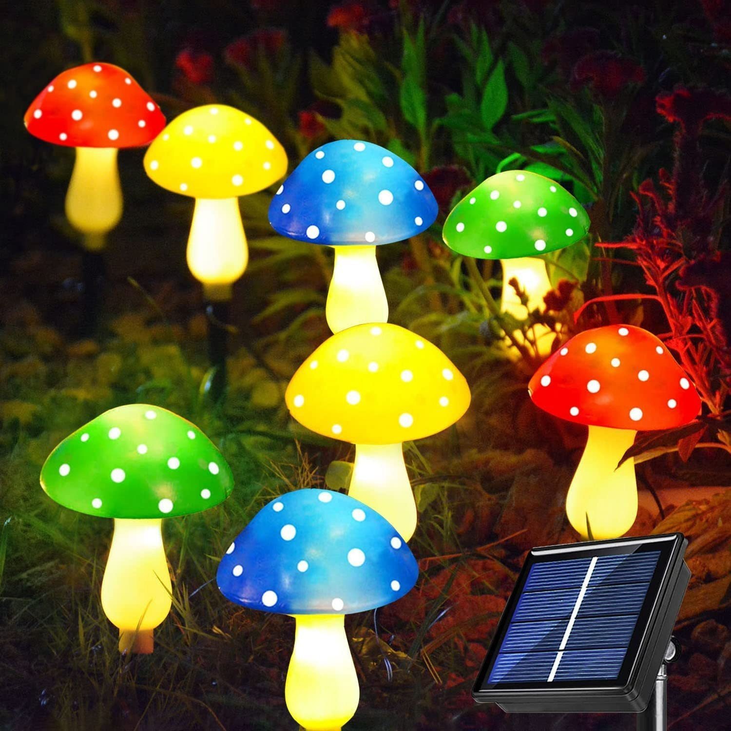 🍄Waterproof Solar Mushroom Lights Outdoor Decor,Garden Pathway Landscape Yard