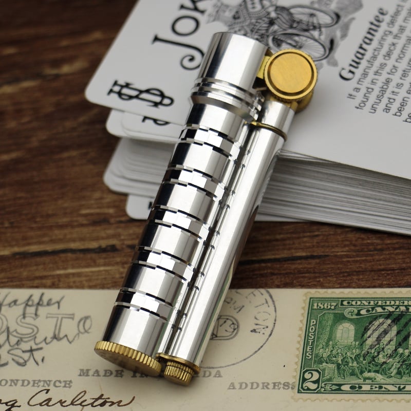Stainless Steel Brass Vintage Creative Old Kerosene Lighter