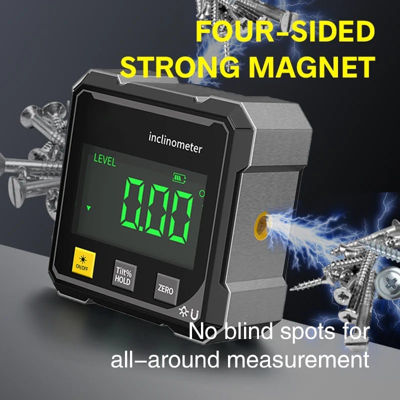 🎁Last Day Sale - 70% OFF🎉4-Side Magnetic Digital Angle Gauge with Laser