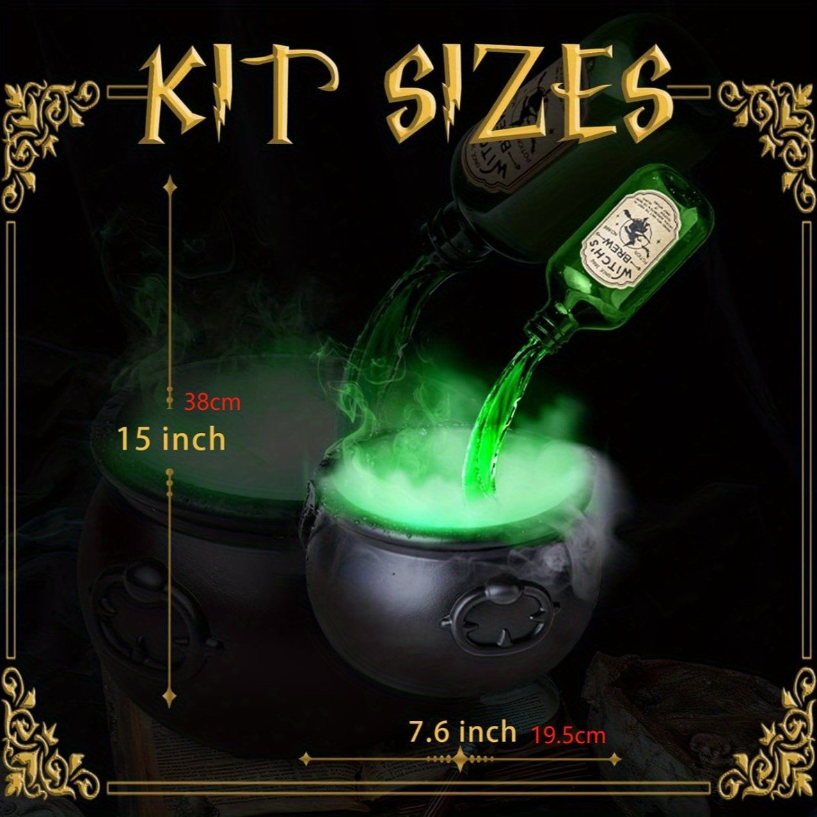 🎁TikTok Last Day Sale - 70% OFF🧙‍♀Halloween Witch Cauldron Pot Bucket with Magic Floating Potion