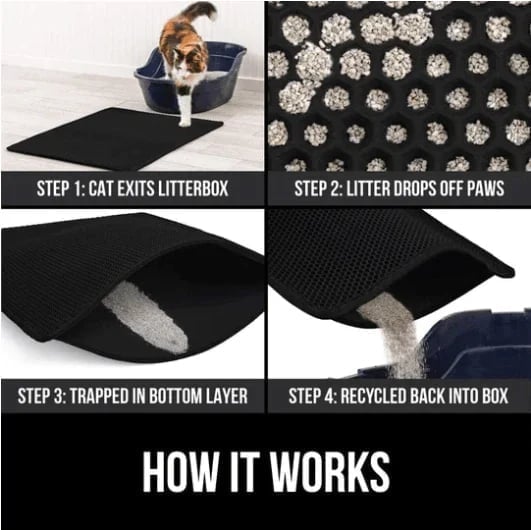 (🔥Last Day Promotion - 50% OFF) Non-Slip Cat Litter Mat, BUY 2 FREE SHIPPING