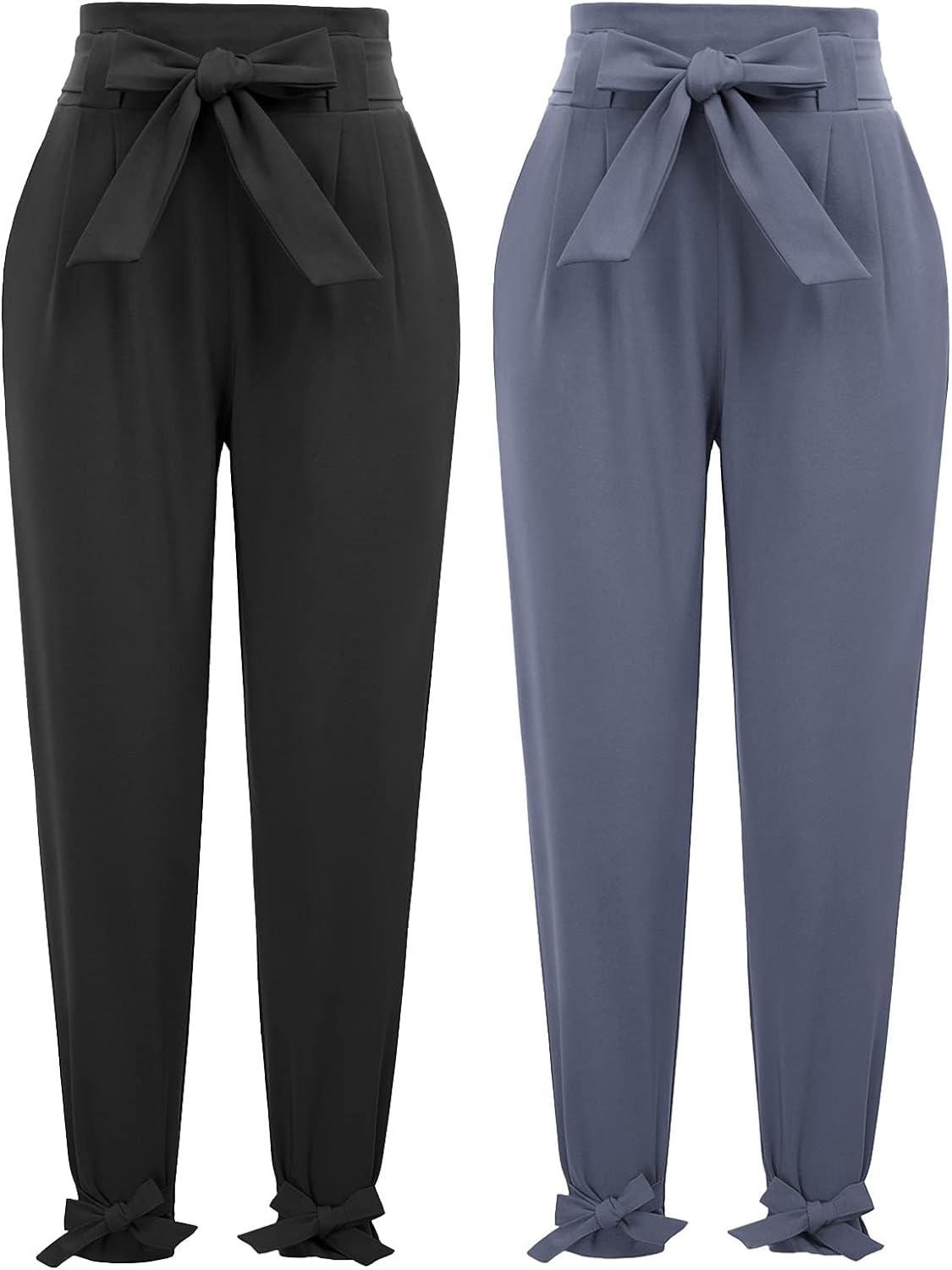 GRACE KARIN Womens Casual High Waist Pencil Pants with Bow-Knot Pockets for Work