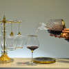 Taylor Luxury Gold Rim Burgundy Wine Glass