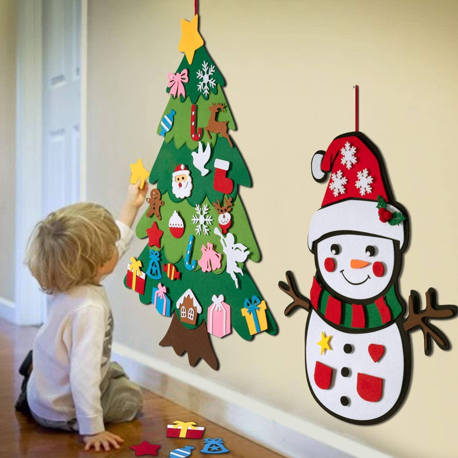 🌲Early Christmas Sale 50% Off🌲DIY Felt Christmas Tree Set