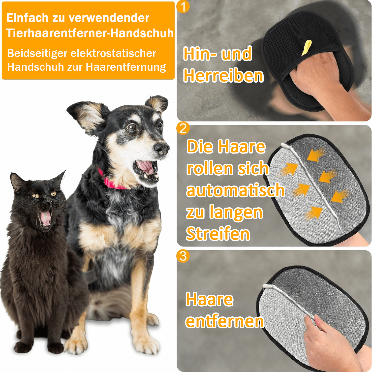 🔥Letzter Tag 49 % Rabatt🐾Tierhaar-Entferner-Handschuhe