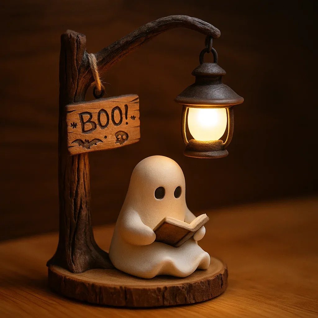 🎁TikTok Last Day Sale - 70% OFF👻📖Cute Ghost Reading Lantern - BOO!(✨Same as in the video)