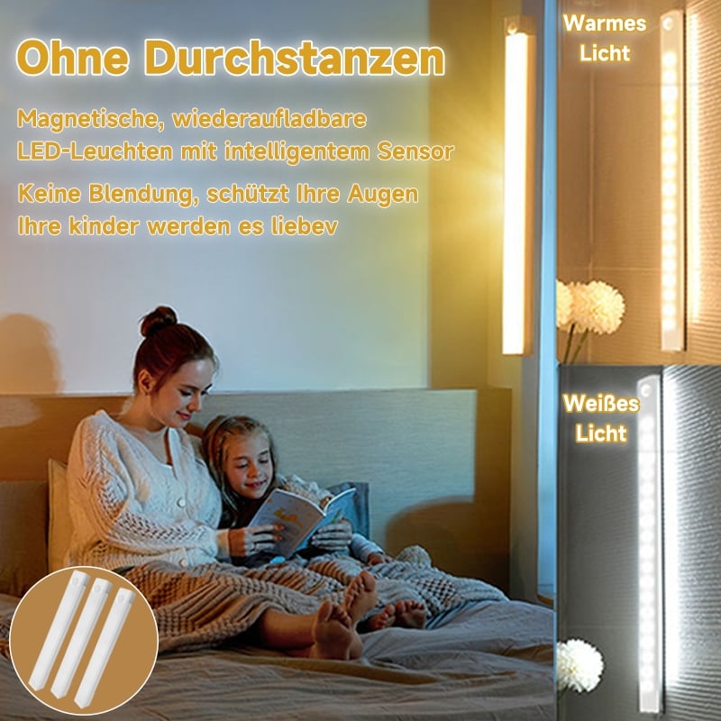 🔥Letzter Tag Verkauf 49% Rabatt💡Bohrfreie intelligente Sensor magnetische aufladbare LED-Leuchte