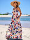 ANRABESS Women Dresses 2024 Summer Sleeveless Maxi Dress Casual Spaghetti Strap Tiered Flowy Beach Long Sun Dress