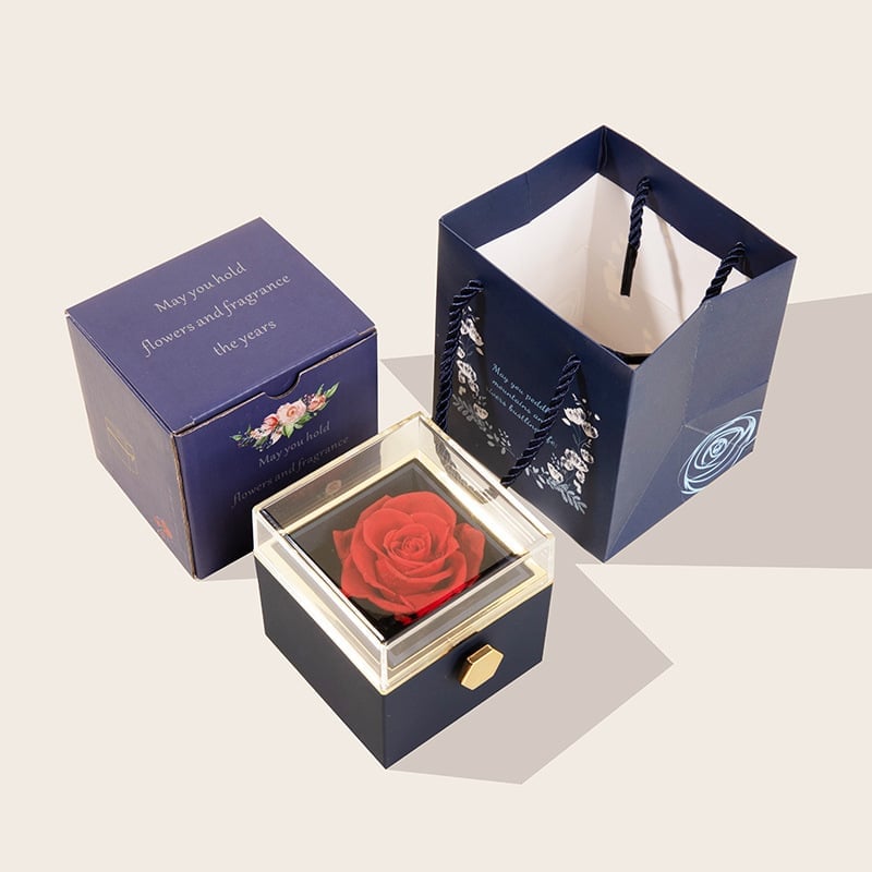 🔥Last Day Promotion 70% OFF-🌹-Eternal Rose Box - With Love Necklace & Real Rose