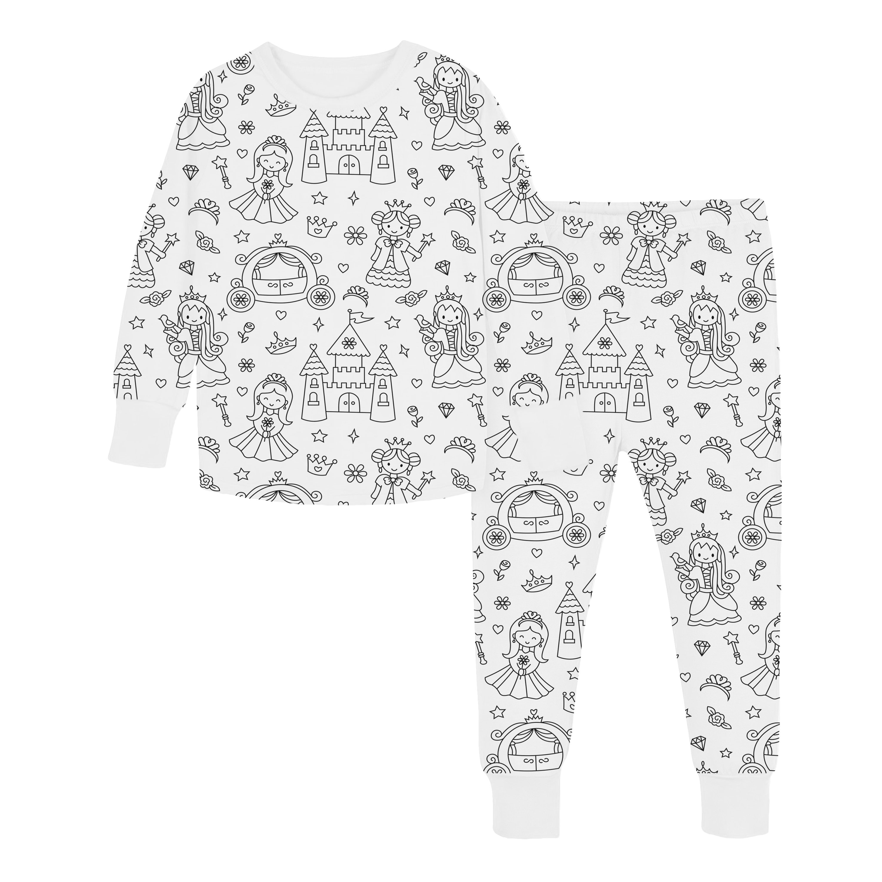 🎁TikTok Last Day Sale - 70% OFF🎨Kids colouring pajama sets with markers