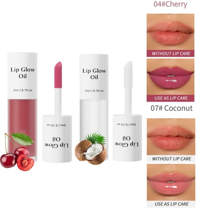 💋 Get the Perfect Pout✨ Tinted Lip Glow Oil - For Lush, Hydrated Lips with a Natural Glow! 💖