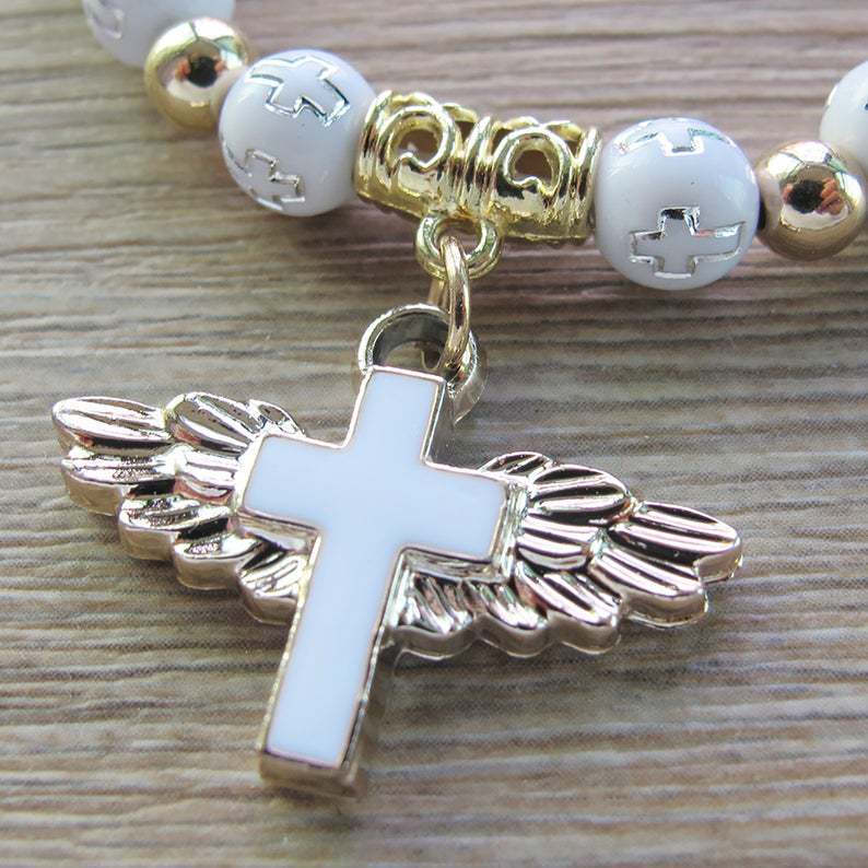 🎁2024 New Year Hot Sale🎁49% OFF🔥Angel Wing Cross Bracelet