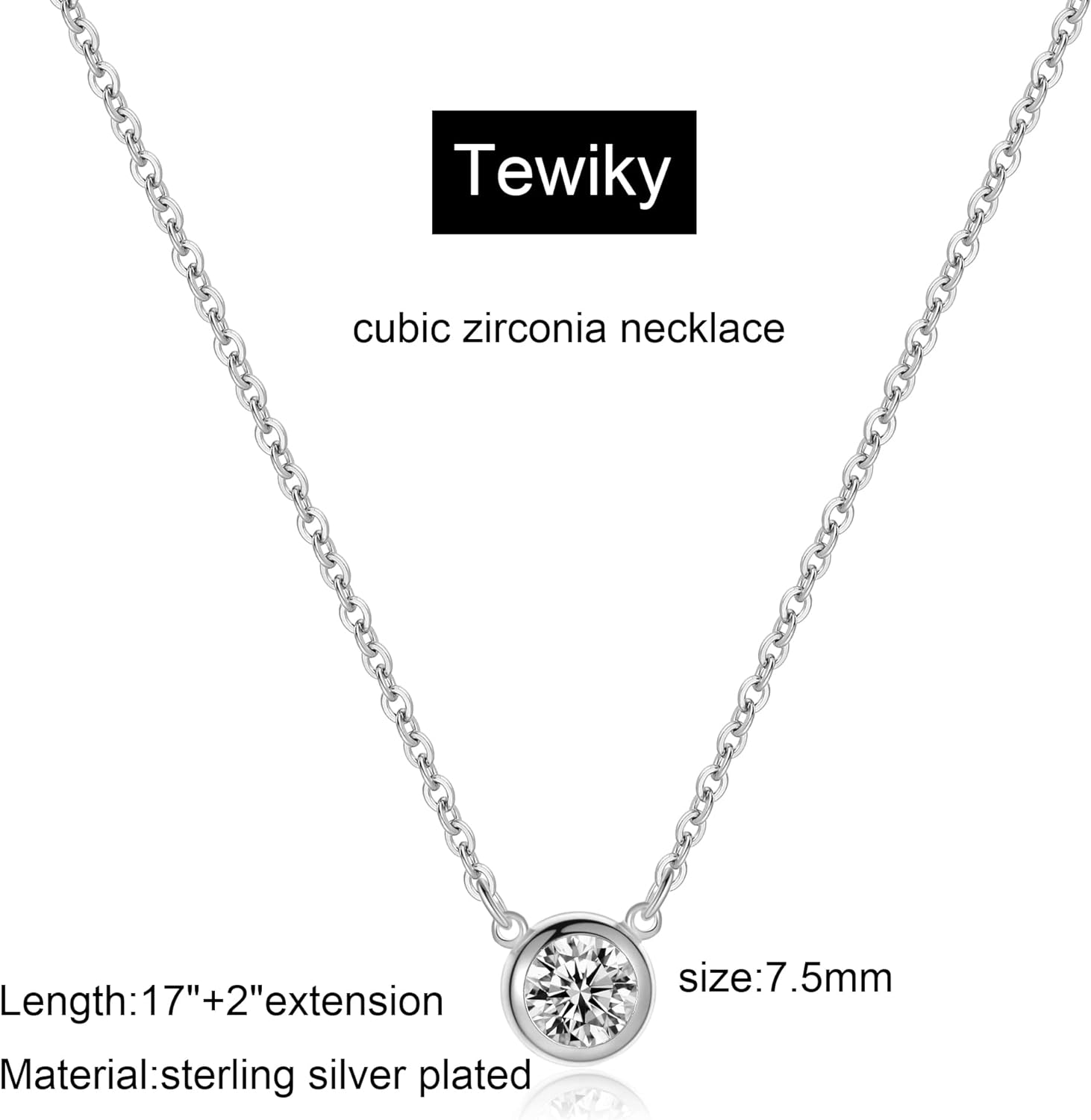 Tewiky Diamond Necklaces for Women, Dainty Gold Necklace 14k Gold Plated Long Lariat Necklace Simple Gold CZ Diamond Choker Necklaces for Women Trendy Gold Necklace Jewelry Gifts for Girls