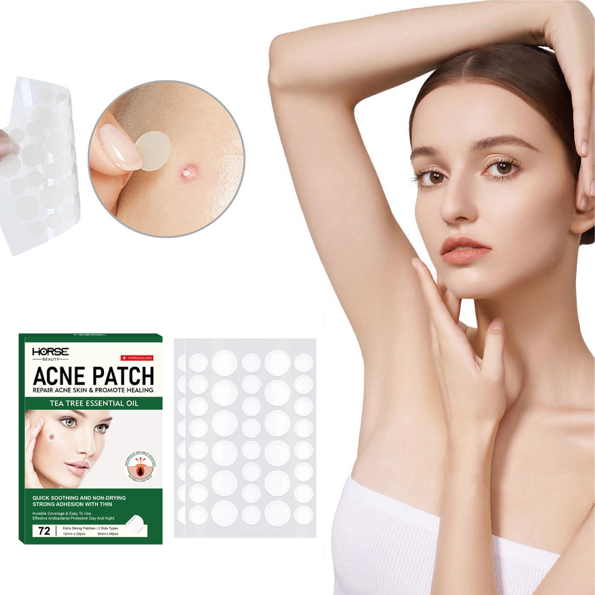 🔥Last Day Promotion 48% OFF-🎁-HORSE Invisible Pimple Patch