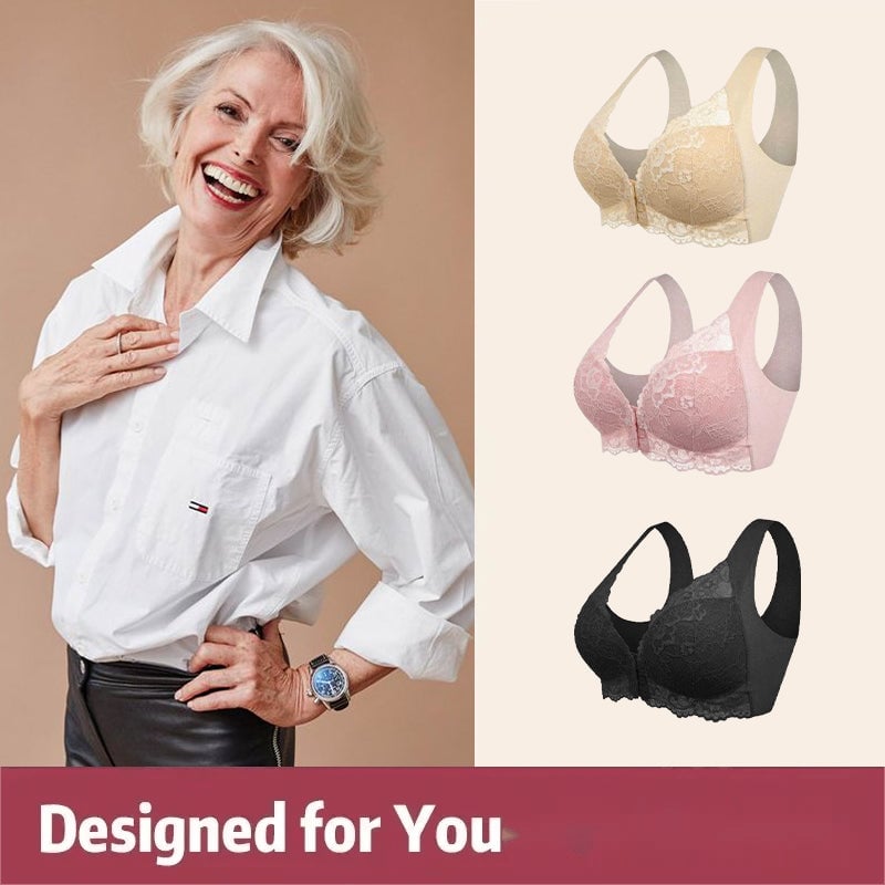 🎁LAST DAY 45% OFF🎁Front Closure 5D Shaping Push Up Bra – Seamless, Beauty Back, Comfy