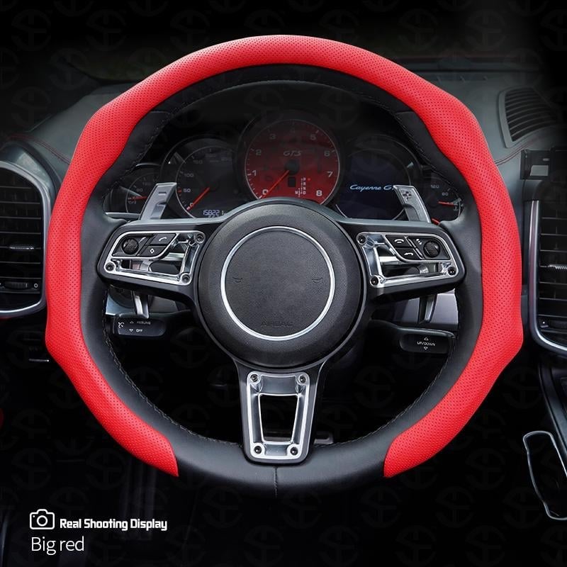 ⏰LAST DAY SALE 50% OFF💥Nappa Leather car Steering wheel Cover