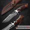 Damascus Steel Camping Knife - FREE SHIPPING