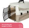 Kerbl 81346 Transportbox Expedion (Tiertransportbox Haustiere Katzen Hunde Kaninchen) aus Kunststoff 45x30x30 cm Mocaccino/Creme