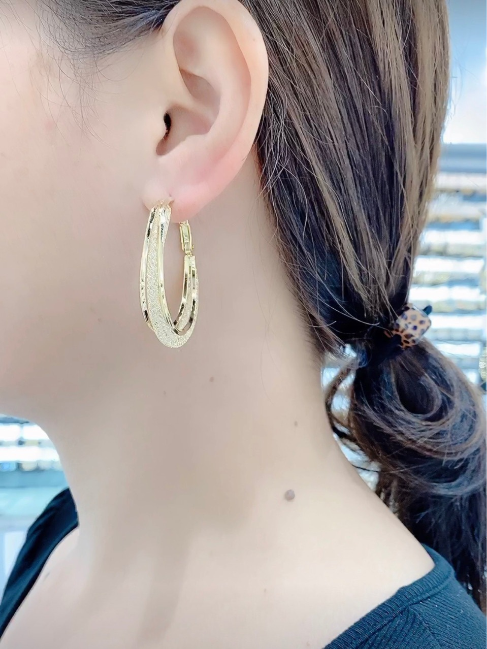 Fashion Oval Earrings