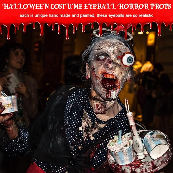 🎃Halloween Hot Sale, Realistic Life Sized Bloody Eyeballs Prop - Buy 4 Get Extra 20% OFF