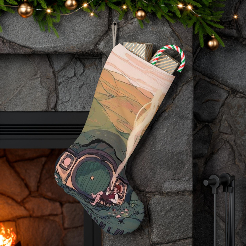 🧙‍♂️Lord of the Rings Middle Earth Map Santa Stocking🎄