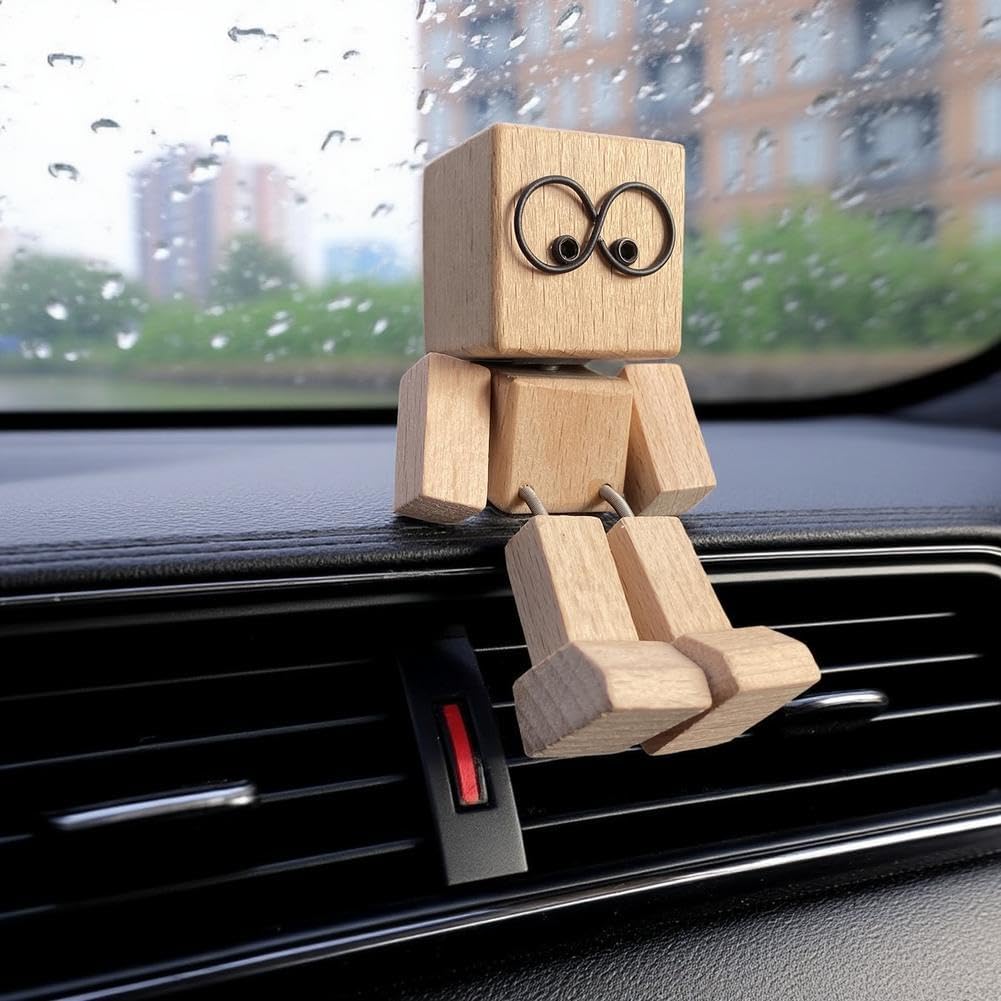 (🌲Early Christmas Sale- 49% OFF) Shaking Feet Wooden Doll - Sways with 12 Pcs Magnetic Expressions