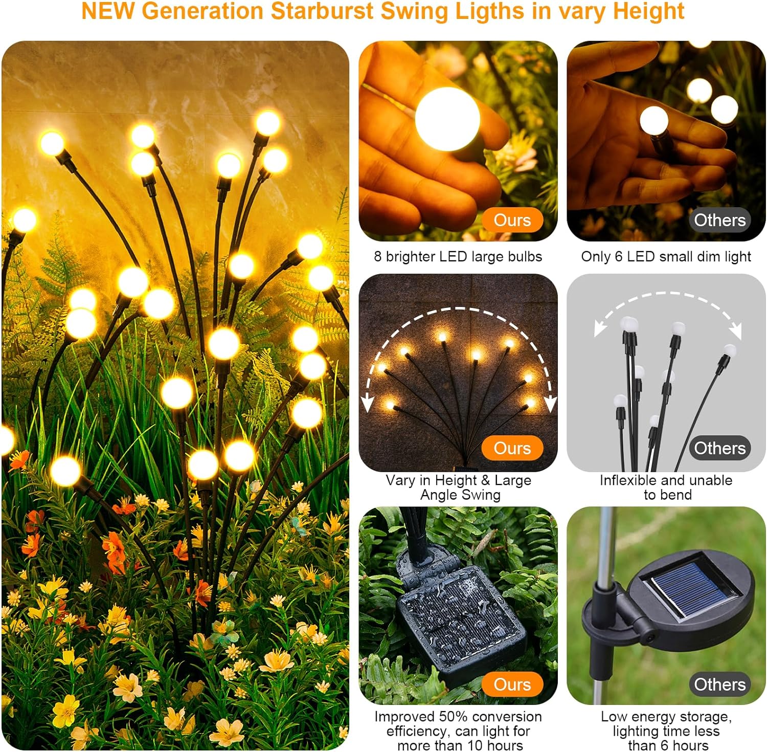 🔥Last Day 70% OFF- Solar Powered Firefly Garden Light